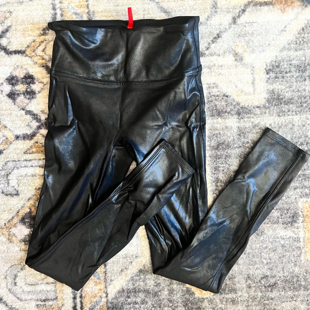 Spanx leather leggings